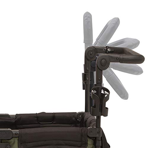 Delta Children Jeep Deluxe Wrangler Stroller Wagon with Cooler Bag and Parent Organizer Black/Olive Green