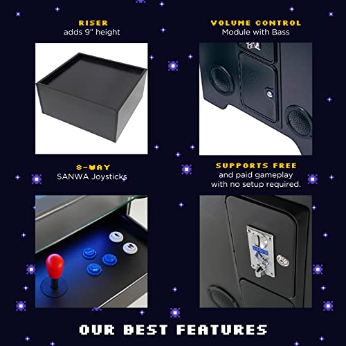 Creative Outdoor Distributor Full-Size Cocktail Arcade Machine 2 Player 412 Games 22" LCD Black
