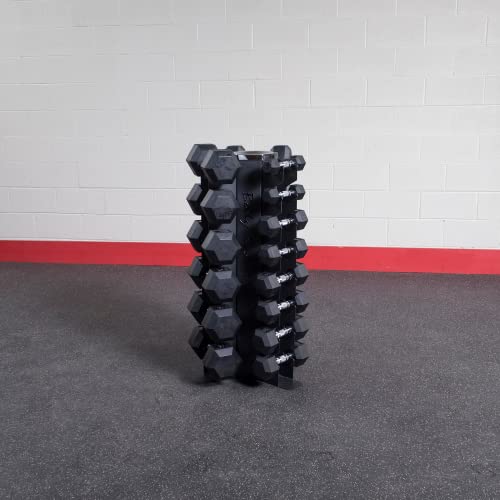 Body-Solid GDR80-SDRS550 Dumbbell Set with Vertical Rack Black