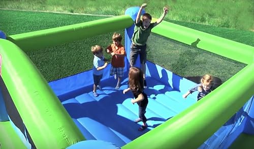 Blast Zone Big Ol Bouncer 15x12 Inflatable Bounce House with Blower Green/Blue