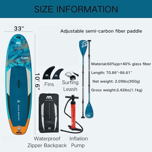 Windhike 10'6" Inflatable Paddle Board with Accessories Blue