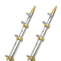 TACO Metals Marine OT-0441VEL15 Aluminum Tele-Outrigger Pole 1-1/8" x 15' Gold/Silver
