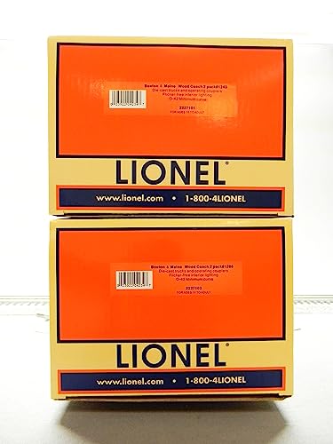 Generic Lionel Boston & Maine Railroad Wood Coach 2 Pack #2 O Gauge 2227100 Natural Color
