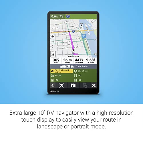Garmin RV 1095 10" GPS RV Navigator Renewed
