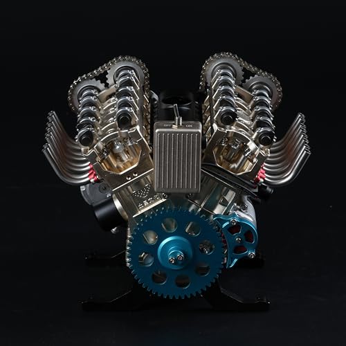 TECHING Mini V8 Engine Model Kit Gold