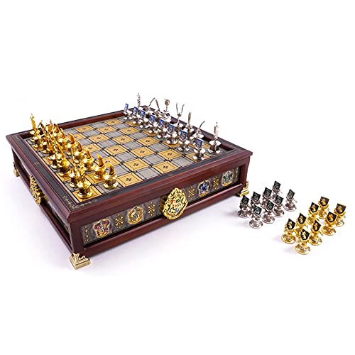 The Noble Collection Quidditch Chess Set Silver & Gold Plated Multicolor