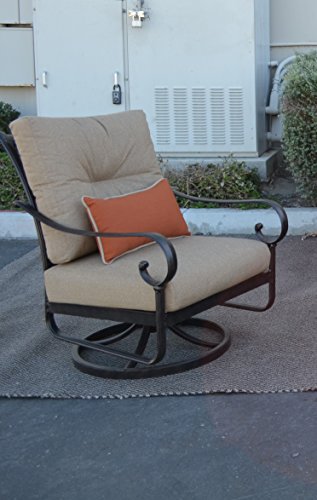 Patio Land Santa Anita Outdoor Patio 6pc Seating Group Dark Bronze