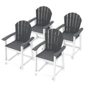 OTSUN Outdoor Tall Adirondack Chairs Set of 4 Light Grey
