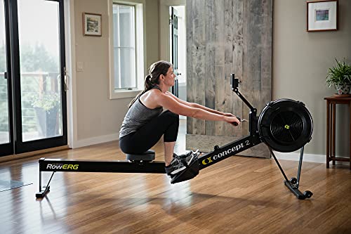 Concept2 RowErg Indoor Rowing Machine - PM5 Monitor, Device Holder, Adjustable Air Resistance, Easy Storage Black