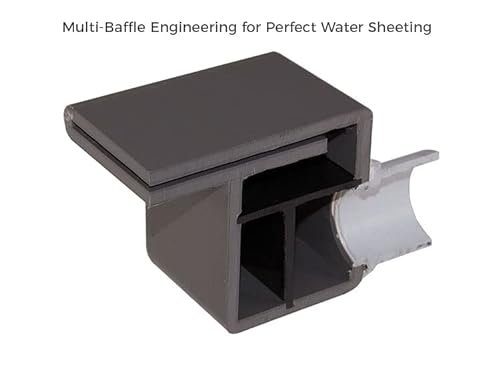 Majestic Water Spouts Tomaso 96" ABS Waterfall Cascading Sheer Descent Water Feature Spillway Gray