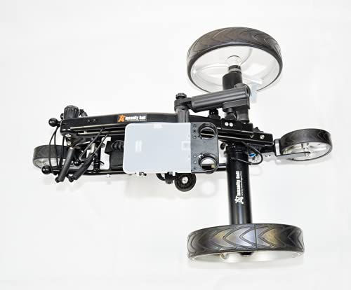 Insanity Golf Electric Golf Trolley Cart with Remote Control and Seat, Aluminum Frame, 24V 12Ah Lithium-Ion Battery, Slope Control, Active Steer Assist - Black & Orange