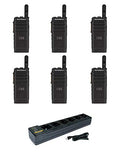 SR-Moto SL300-V-SC-99 VHF Digital DMR Display Radio with Multi Unit Charger (6 Pack)