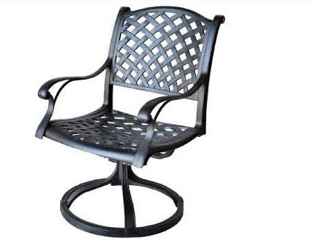 PatioLand Nassau Outdoor Patio 9-pc Dining Set Cast Aluminum Sunbrella Sesame