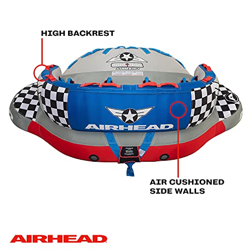 AIRHEAD Chariot Warbird 3 Towable Tube Grey Blue Red