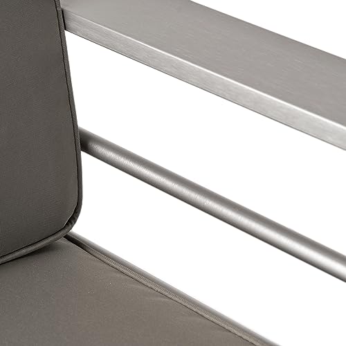 Christopher Knight Home Cape Coral 5-Piece Outdoor Chat Set with Fire Table Grey/Dark Grey