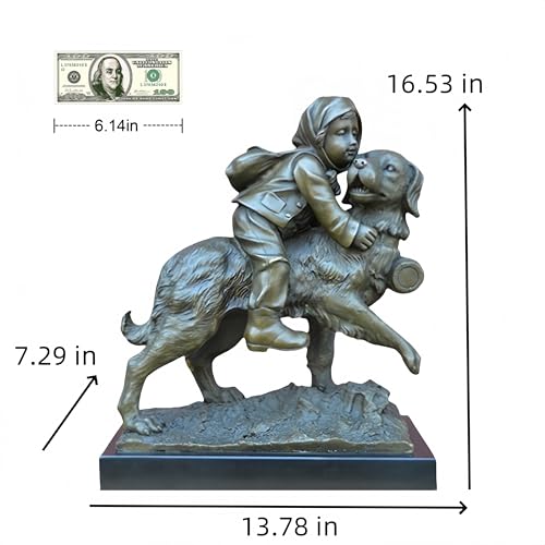 FENGSHUI-CAISHEN Pure Copper Dog Statue Aeneous