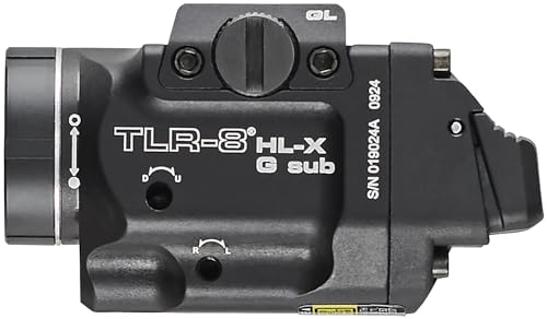 Streamlight TLR-8 HL-X G 1000-Lumen Tactical Flashlight with Green Laser for Glock 43X/48 MOS Black