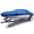 Budge American Flagship Ripstop Boat Cover V-Hull Fishing Boats 22'-25' Long Blue