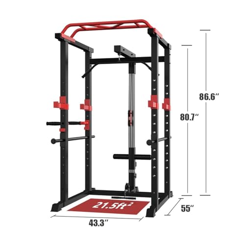 PRODC Power Cage Squat Rack 1000-Pound Capacity Black
