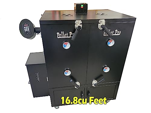 Pellet Pro Double D Vertical Cabinet Pellet Smoker with PID Controller Black