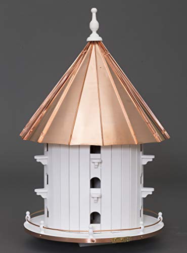 Saving Shepherd 15 Room Purple Martin Birdhouse with Copper Top White and Genuine Copper