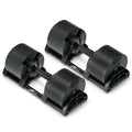Gronk Fitness SMRTFT NUOBELL Adjustable Dumbbells 5-80 lbs Matte Black