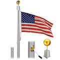 Eder Flag Deluxe IH 25 Foot 5"x3"x.125" Clear Finish Flagpole Clear Anodized