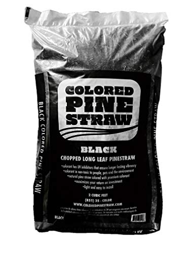 Colored Pine Straw Longleaf Pine Straw Mulch Black 50 Bags per Pallet 1,250 Sq. Ft.