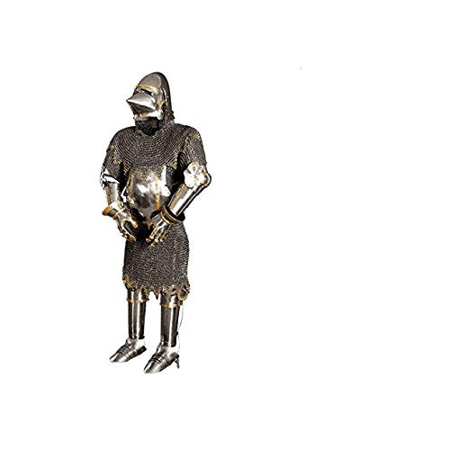 NauticalMart Churburg Suit of Armour Reenactment Wearable Silver
