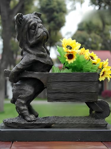FENGSHUI-CAISHEN Pure Copper Dog Statue Gray
