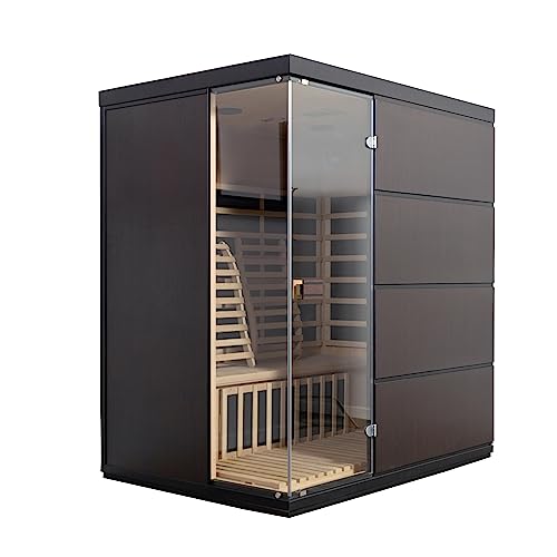 Blue Wave Sirona 3-Person Hemlock Infrared Sauna Espresso