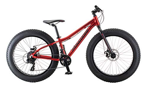 Mongoose Argus Trail 24-Inch Youth Fat Tire Mountain Bike Red
