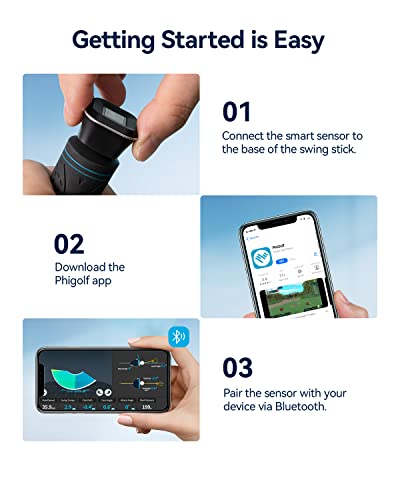 PHIGOLF Home Golf Simulator with Weighted Swing Stick, Indoor & Outdoor Use, Motion Sensor & 3D Swing Analysis, Android/iOS Support, WGT & E6 Connect - Phigolf1
