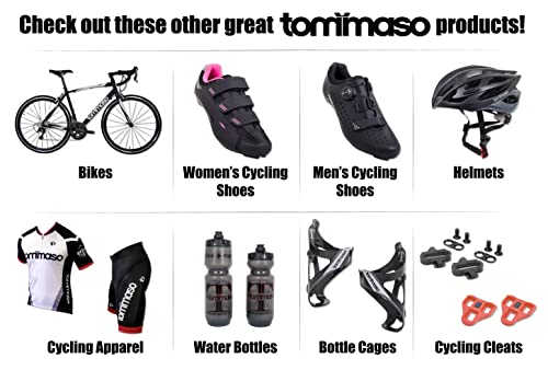 Tommaso Sentiero Sport Performance Aluminum Gravel Bike Matte Black/Red
