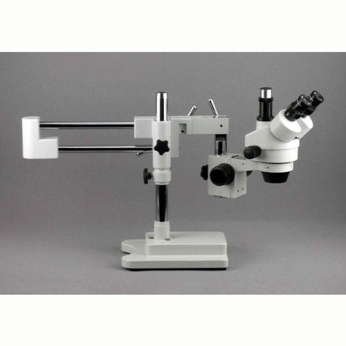 AmScope Professional Trinocular Stereo Zoom Microscope WH10x Eyepieces 7X-45X Magnification