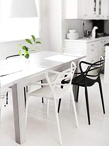 2xhome Set of 6 White Modern Dining Room Chairs