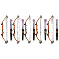 GENESIS Adjustable Left-Handed Compound Bow Kit with Quiver, Arm Guard, and Arrows Orange