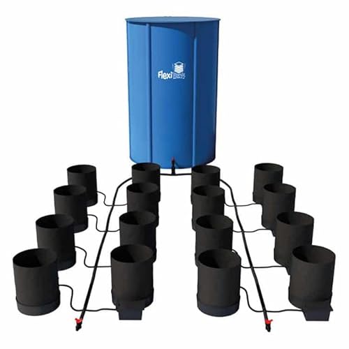 AutoPot 16 Pot GeoPot System with 5 Gallon Fabric Pots Black