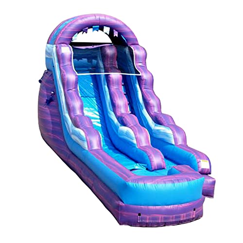 JumpOrange 15’ Cotton Candy Inflatable Water Slide with Splash Pool Commercial Grade