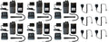 SRcommunications QTY 6 SR-D1U DMR Portable Radio with Speaker Microphone 400-470MHz 256 Channels 16 Zones Clear
