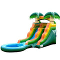HERO KIDDO Summer Breeze Green Water Slide with Splash Pool for Kids 5-12 and Adults - Commercial Grade (with Blower)