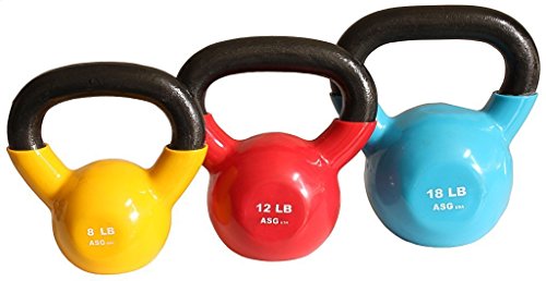 Ader Sporting Goods Ader Vinyl Kettlebell 6 Pcs Set