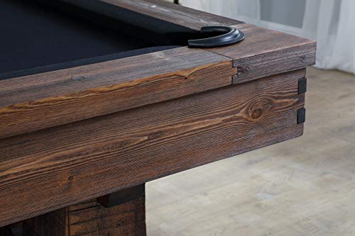 Playcraft Bull Run 8' Slate Pool Table Brown Black
