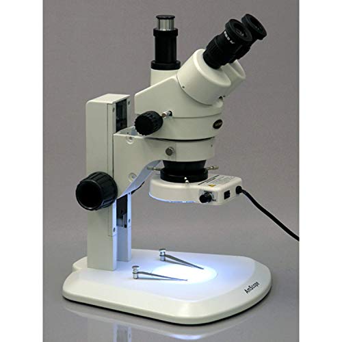 AmScope Professional Trinocular Stereo Zoom Microscope 3.5X-90X with LED Ring Light