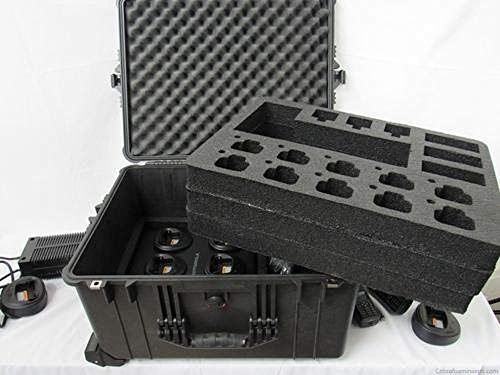 Cobra Foam Inserts Pelican Case 1620 with Foam Insert for Motorola CP200 Walkie Talkie Radio and Charger