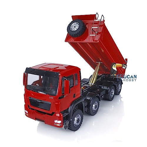 TOUCAN RC HOBBY Lesu 8X8 Hydraulic Rc Dumper Truck Model Red
