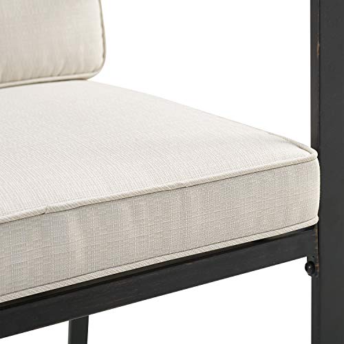 Crosley Furniture Kaplan 7-Piece Outdoor Dining Set Oiled Bronze with Oatmeal Cushions