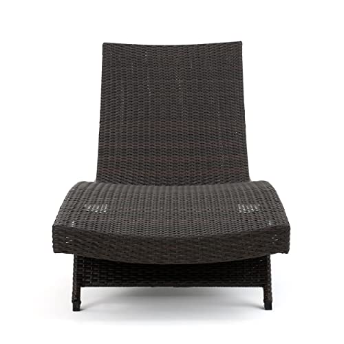 Christopher Knight Home Salem Outdoor Wicker Chaise Lounge Chairs 4-Pcs Set Multibrown
