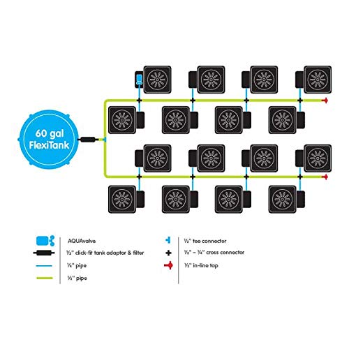 AutoPot Watering Systems 16 Pot XL Hydroponic System with 6.6 Gallon Pots and 60 Gallon FlexiTank Black