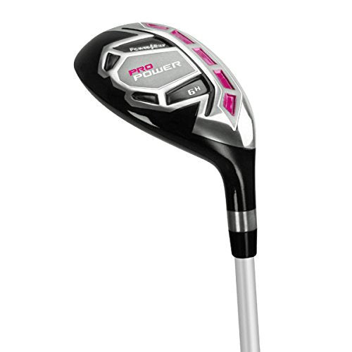 Powerbilt Pro Power Golf Clubs for Women Right Handed Silver, Black, Pink